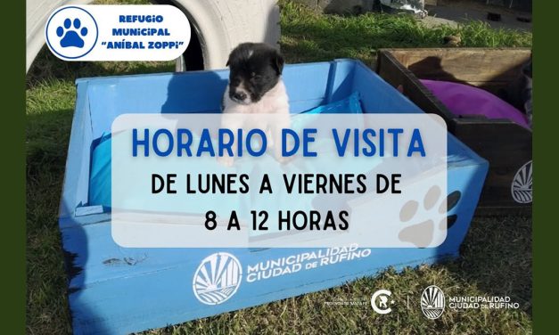 Horario de visitas en el Refugio Municipal «Aníbal Zoppi»