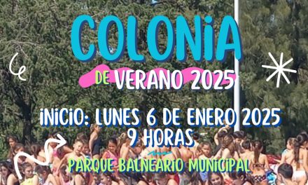 Pre-inscripción abierta para la Colonia de Verano 2025 en el Parque Balneario Municipal