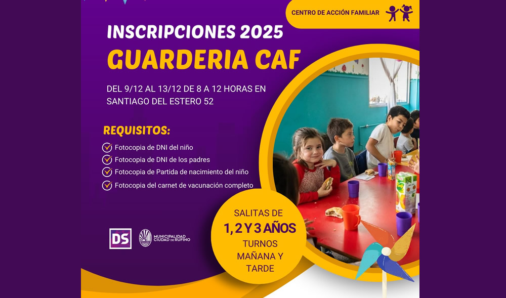 Inscripción a Guardería del CAF