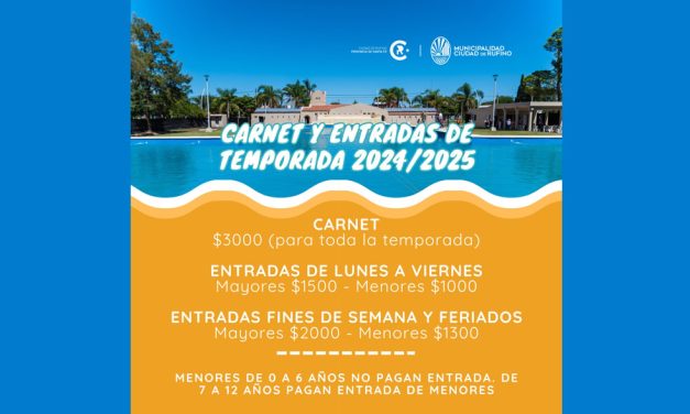 Carnet y entradas para la temporada del balneario municipal