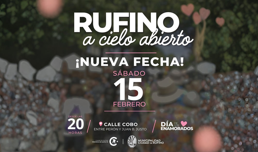 «Rufino a Cielo Abierto» el sábado 15 de febrero
