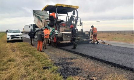 Repavimentación de ruta 7 al este de Rufino