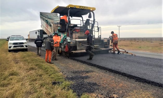 Repavimentación de ruta 7 al este de Rufino