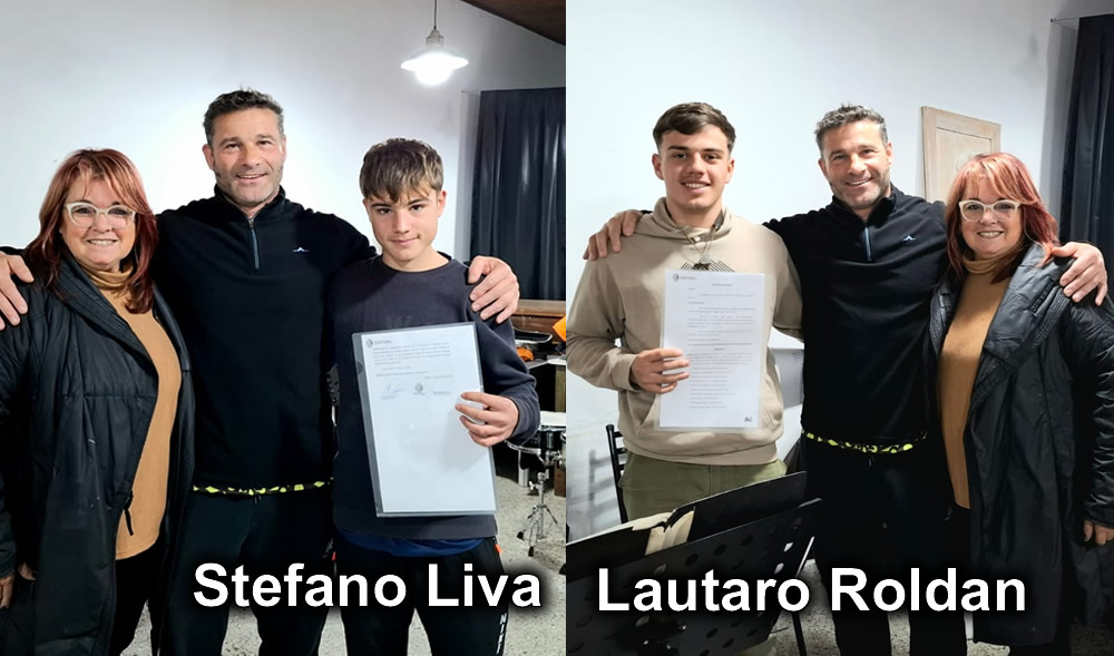 Reconocimiento a jóvenes talentos de la Banda Municipal de Rufino