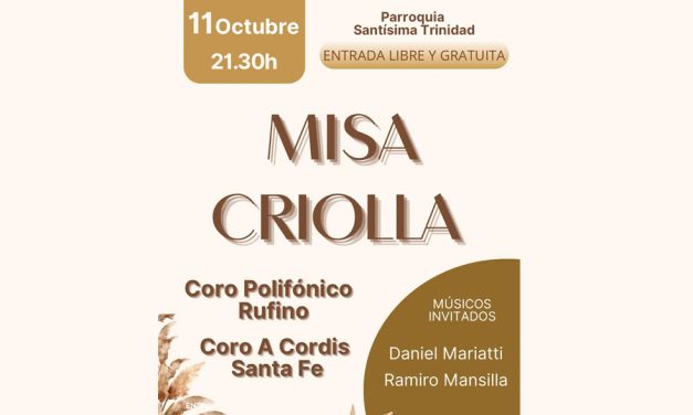 La Misa Criolla resonará en la Parroquia Santísima Trinidad