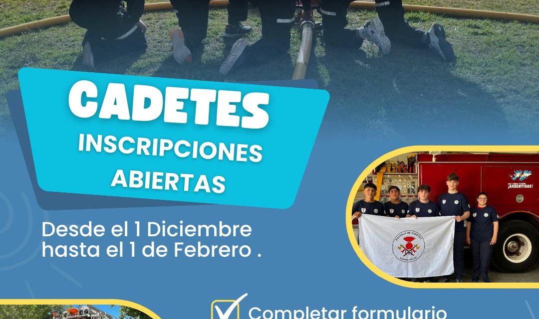 Inscripciones abiertas para la escuela de cadetes bomberos Rufino