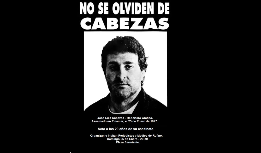 A 29 años del crimen que marcó al periodismo: Rufino homenajea a José Luis Cabezas