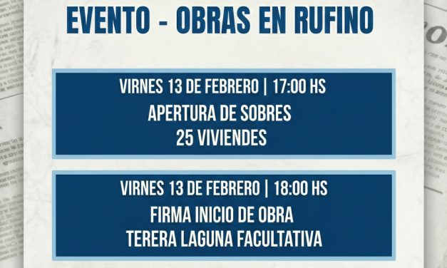 Apertura de sobres para viviendas y firma acta de inicio de obra de las lagunas facultativas