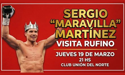Sergio «Maravilla» Martínez llega a Rufino: Una noche de boxeo y superación