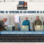 Rufino: Realizaron la 16° apertura de los «Buzones de la Vida» y hallaron seis denuncias