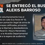 Rufino: era buscado por privación ilegítima de la libertad y amenazas armadas, y se entregó a la policía
