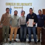 El Concejo Deliberante rufinense reconoció al bombero voluntario Ignacio Civitelli por su capacitación internacional
