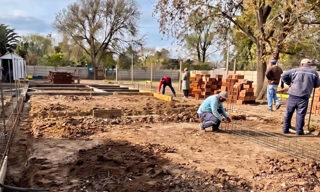 Avanzan a paso firme las obras de ampliación en la Escuela Nº 1288