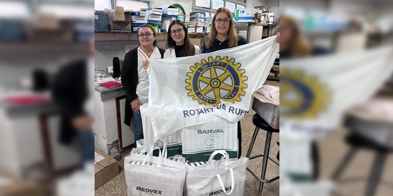 El Rotary Club Rufino concretó una nueva entrega de medicamentos al Hospital SAMCo