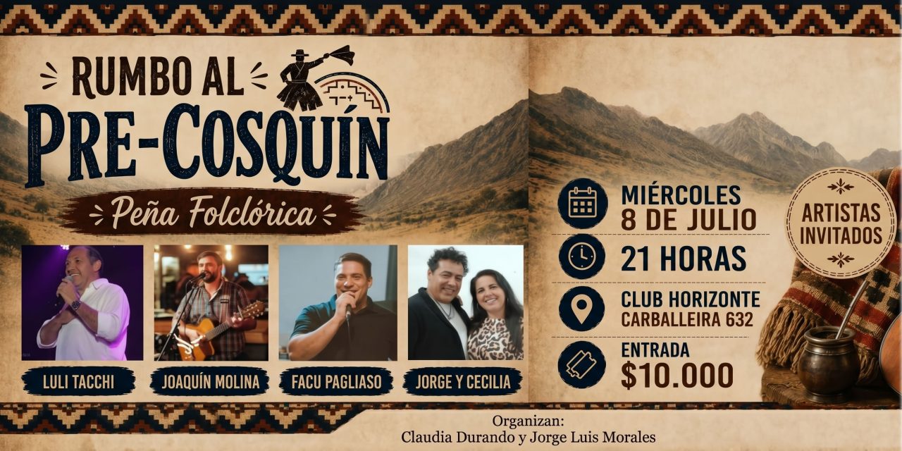 Se enciende la tradición: Llega la peña folclórica «Rumbo al Pre-Cosquín»