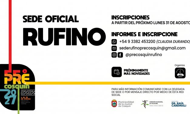 Comenzó el camino al Pre Cosquín 2027: la sede Rufino abre sus inscripciones